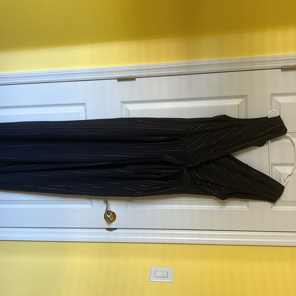 Navy blue with gold strips jumpsuit